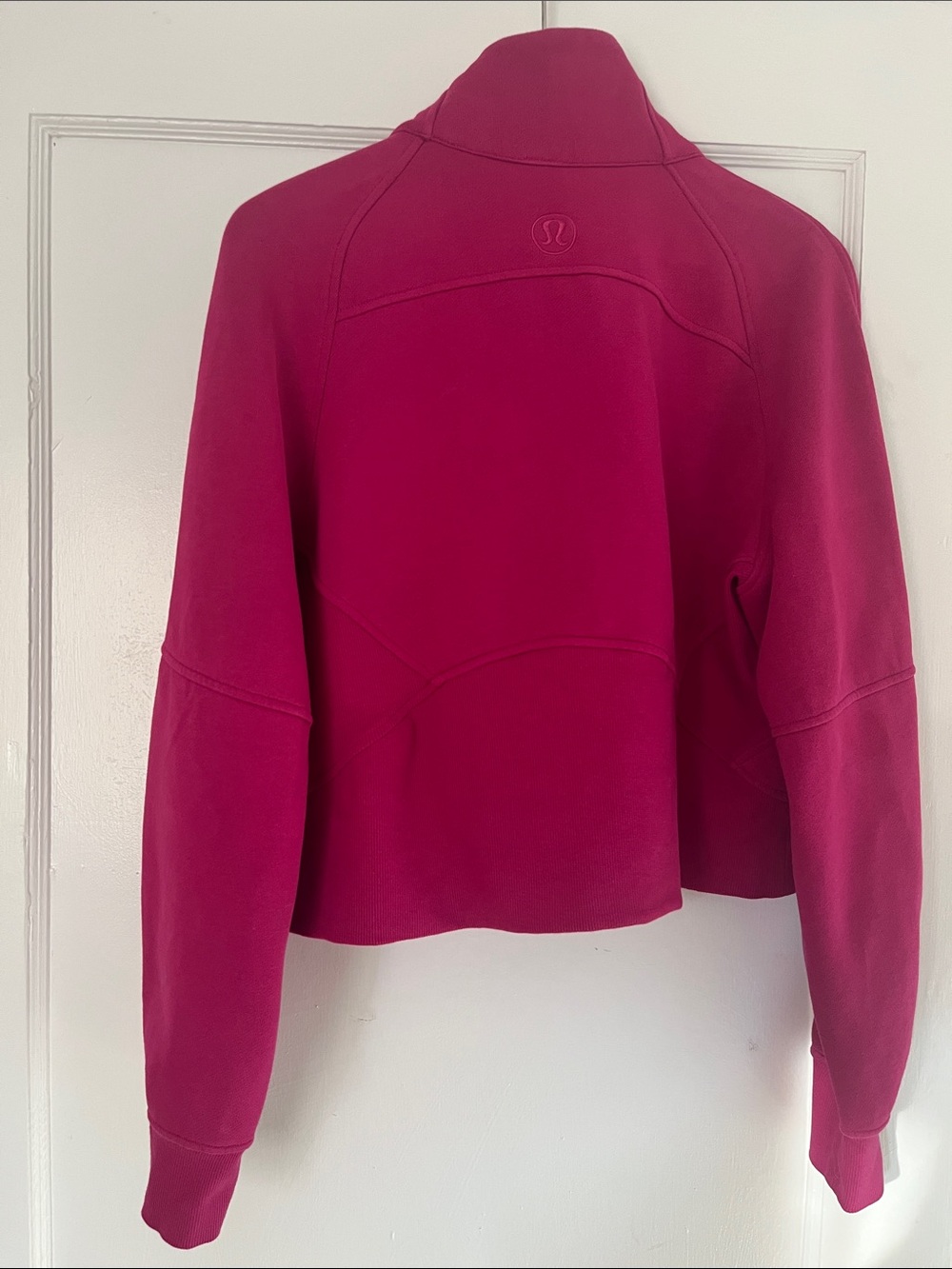 lululemon (XS/S) Scuba Oversized Funnel-Neck Half Zip Ripened Raspberry / Gold - Picture 11 of 16